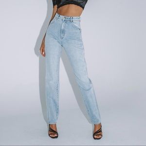 super high rise straight leg jean